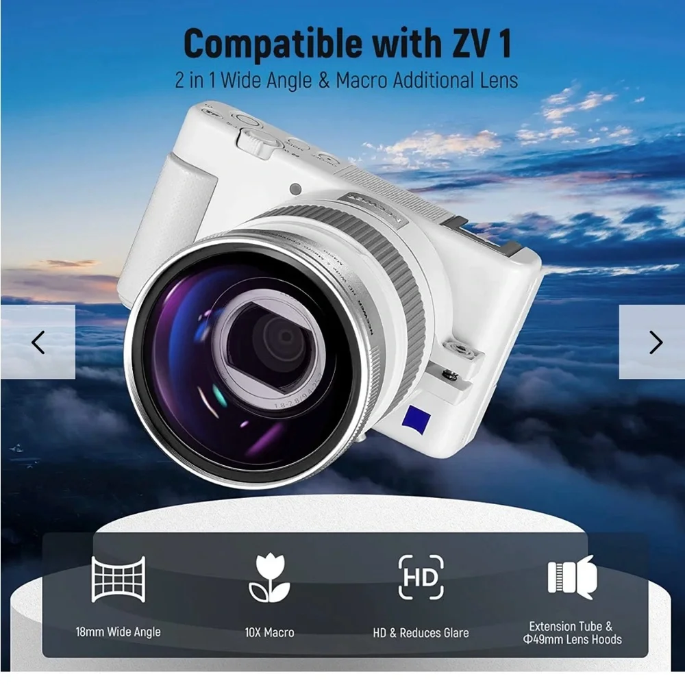 Wide Angel Lens for Sony ZV-1